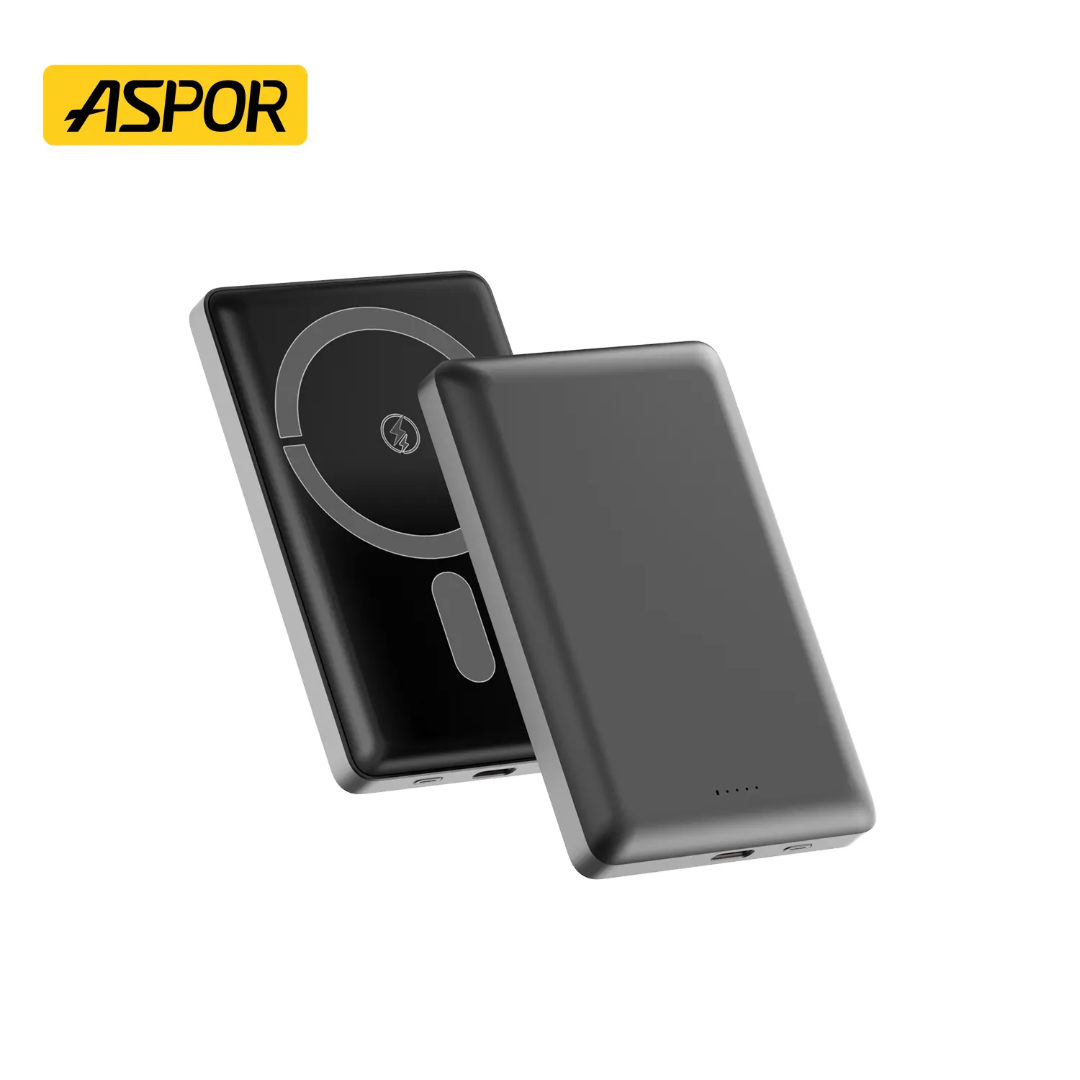 ASPOR A382 Mini Magnetic Wireless Power Bank 10000mAh – 15W Wireless / 20W PD Fast Charging view 2